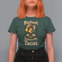Funny Bigfoot Stole My Tacos T Shirt For Women Sasquatch Taco Lover