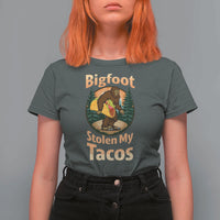 Funny Bigfoot Stole My Tacos T Shirt For Women Sasquatch Taco Lover