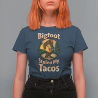 Funny Bigfoot Stole My Tacos T Shirt For Women Sasquatch Taco Lover