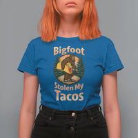 Funny Bigfoot Stole My Tacos T Shirt For Women Sasquatch Taco Lover