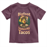 Funny Bigfoot Stole My Tacos Toddler T Shirt Sasquatch Taco Lover