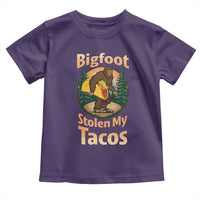 Funny Bigfoot Stole My Tacos Toddler T Shirt Sasquatch Taco Lover