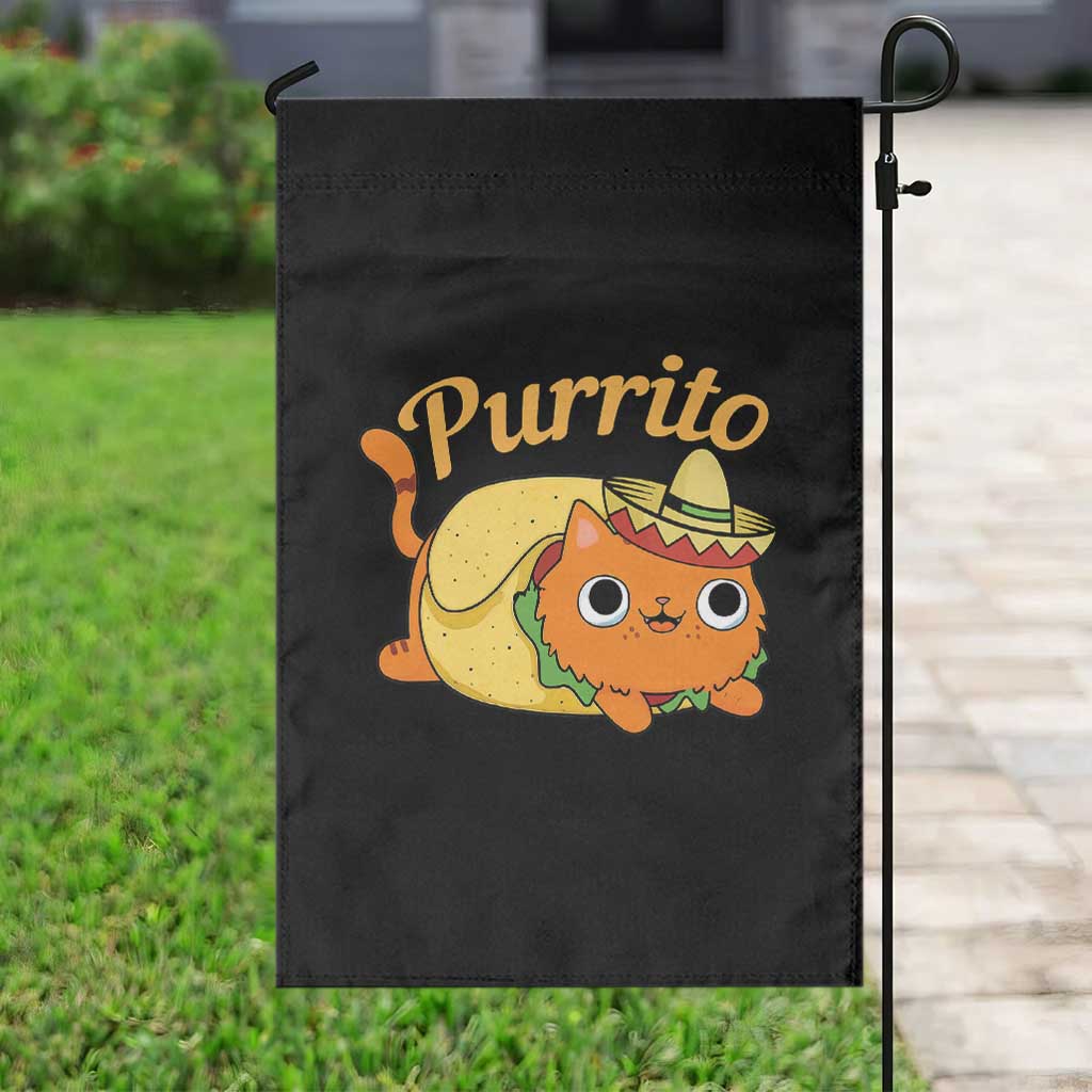 Funny Burrito Lover Gift Garden Flag Purrito Cat - Wonder Print Shop
