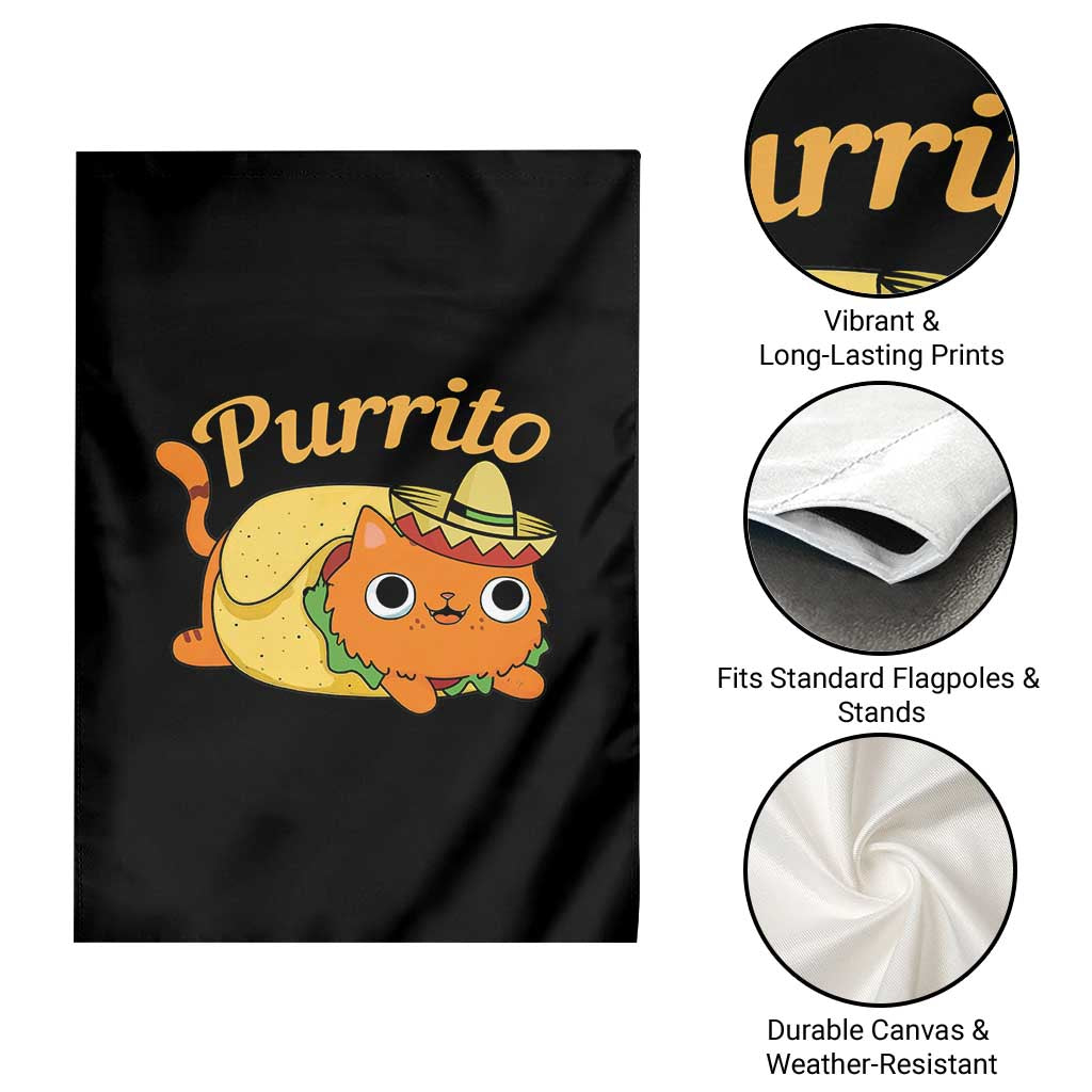 Funny Burrito Lover Gift Garden Flag Purrito Cat - Wonder Print Shop