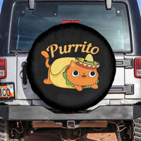 Funny Burrito Lover Gift Spare Tire Cover Purrito Cat - Wonder Print Shop