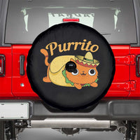 Funny Burrito Lover Gift Spare Tire Cover Purrito Cat - Wonder Print Shop