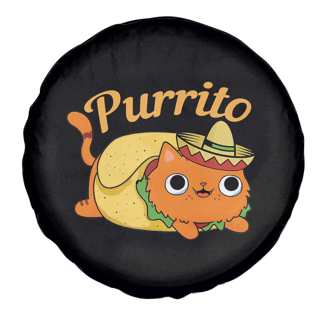 Funny Burrito Lover Gift Spare Tire Cover Purrito Cat - Wonder Print Shop