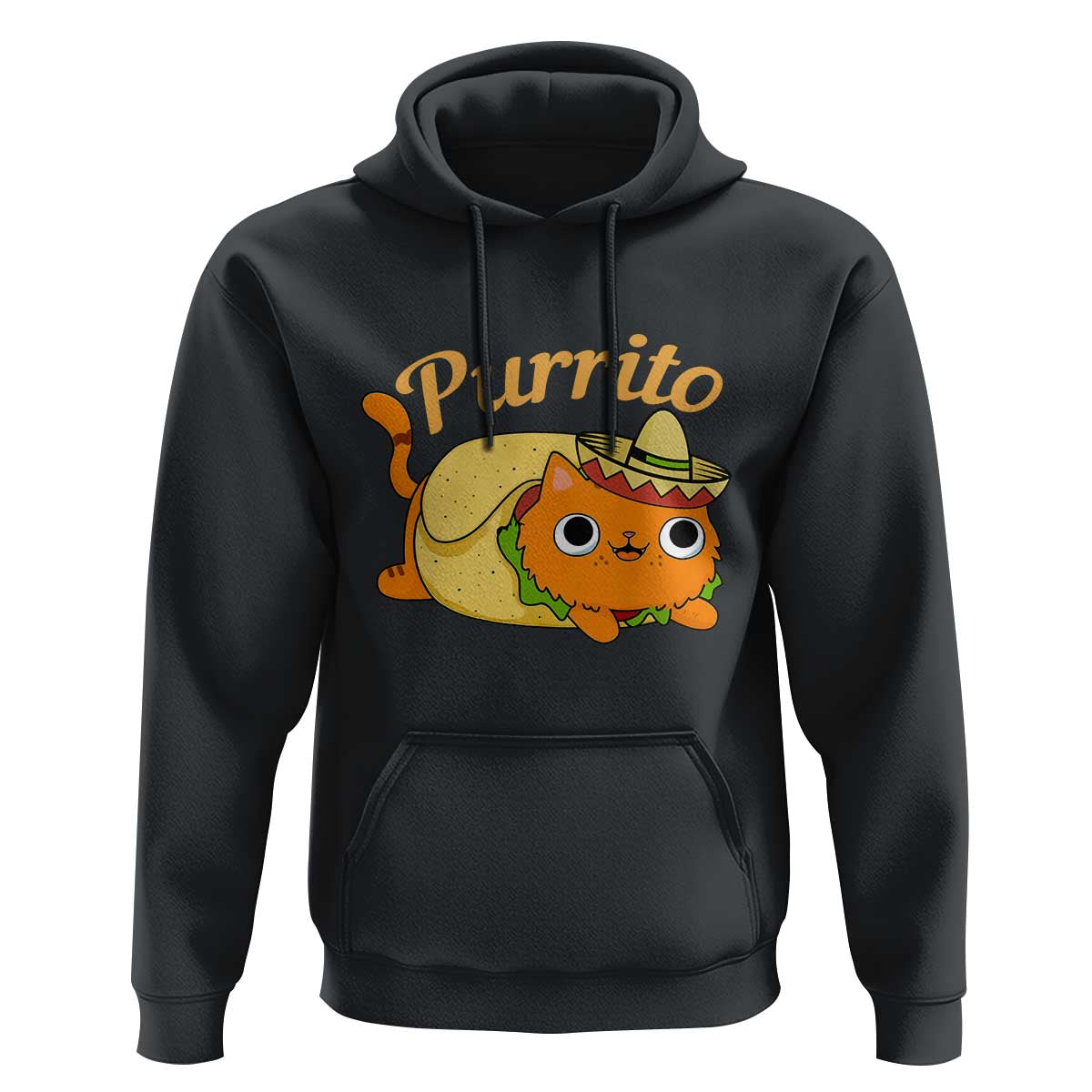 Funny Burrito Lover Gift Hoodie Purrito Cat - Wonder Print Shop