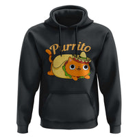 Funny Burrito Lover Gift Hoodie Purrito Cat - Wonder Print Shop