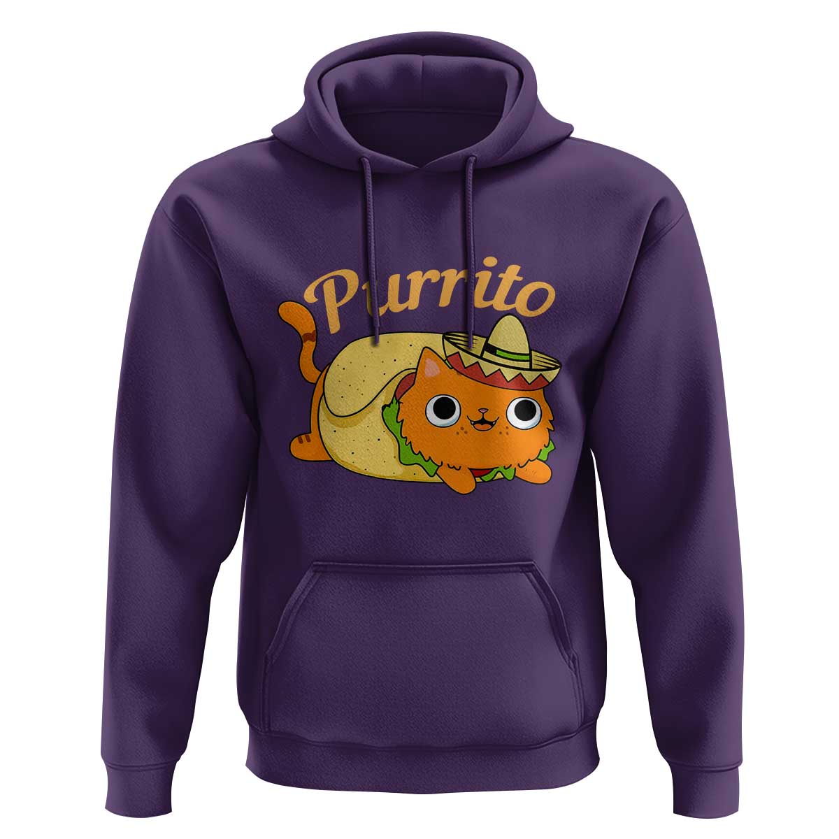 Funny Burrito Lover Gift Hoodie Purrito Cat - Wonder Print Shop