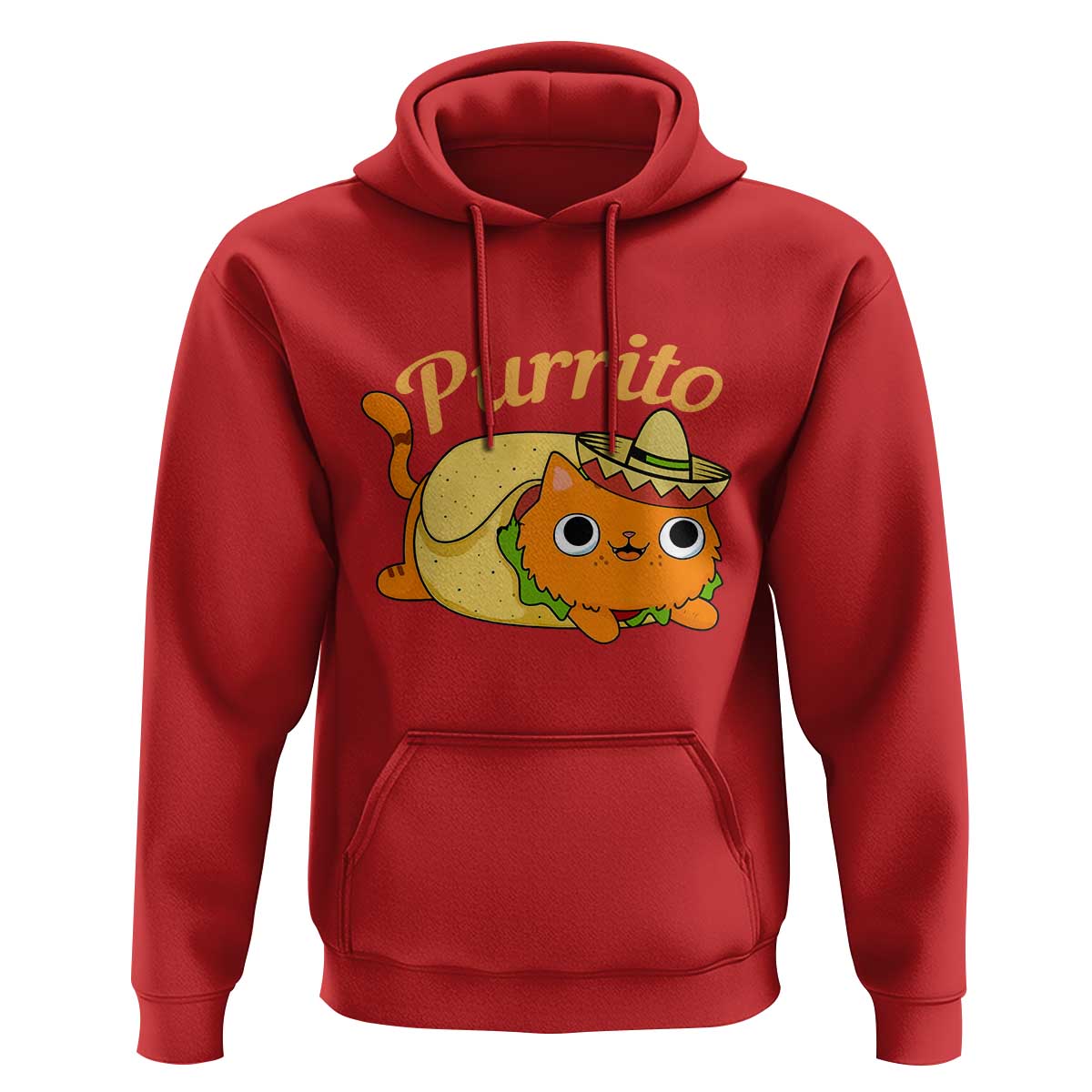 Funny Burrito Lover Gift Hoodie Purrito Cat - Wonder Print Shop