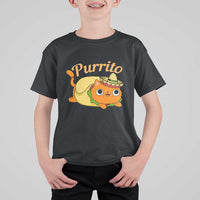 Funny Burrito Lover Gift T Shirt For Kid Purrito Cat - Wonder Print Shop