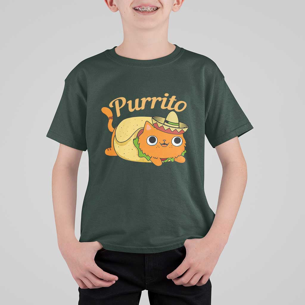 Funny Burrito Lover Gift T Shirt For Kid Purrito Cat - Wonder Print Shop
