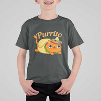 Funny Burrito Lover Gift T Shirt For Kid Purrito Cat - Wonder Print Shop