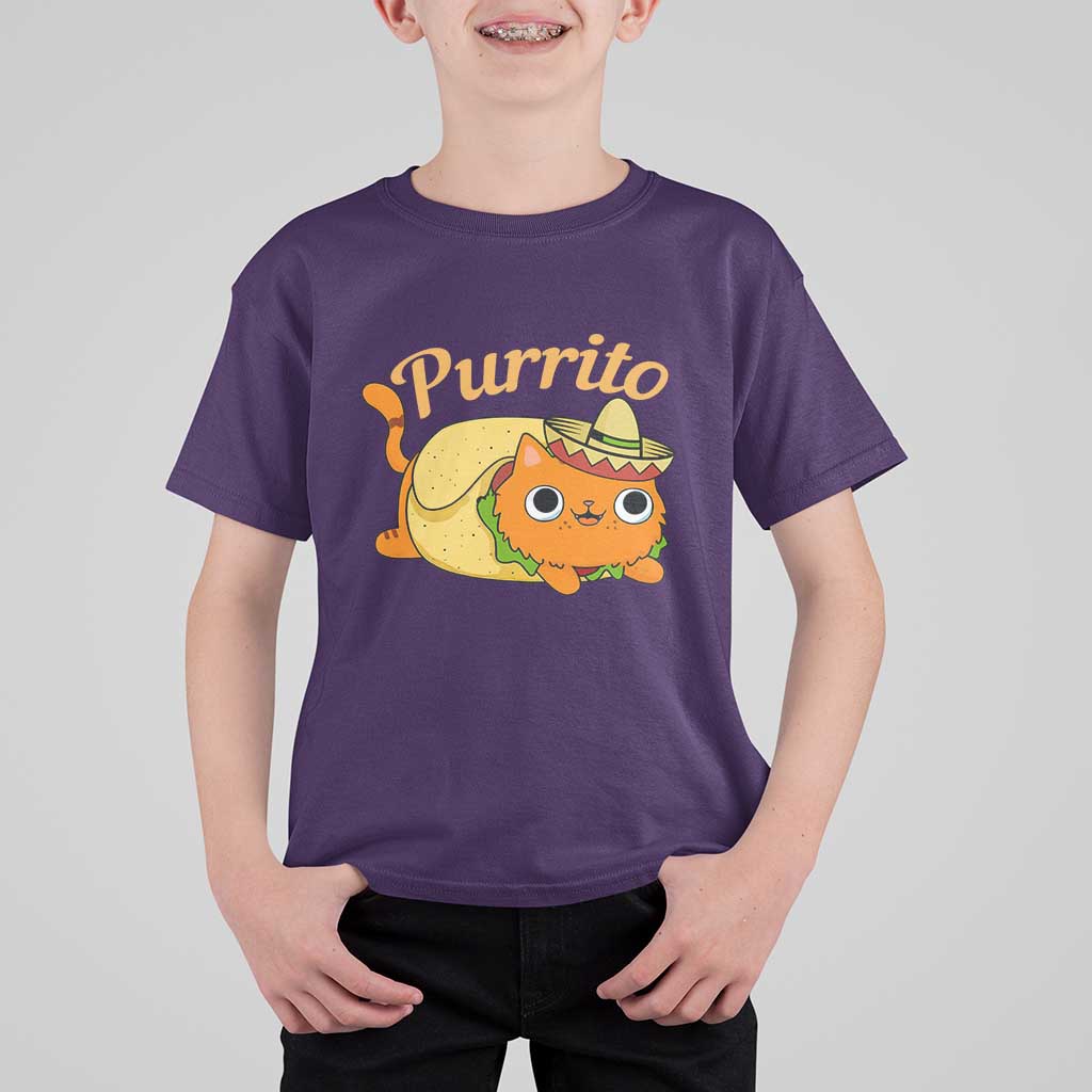 Funny Burrito Lover Gift T Shirt For Kid Purrito Cat - Wonder Print Shop