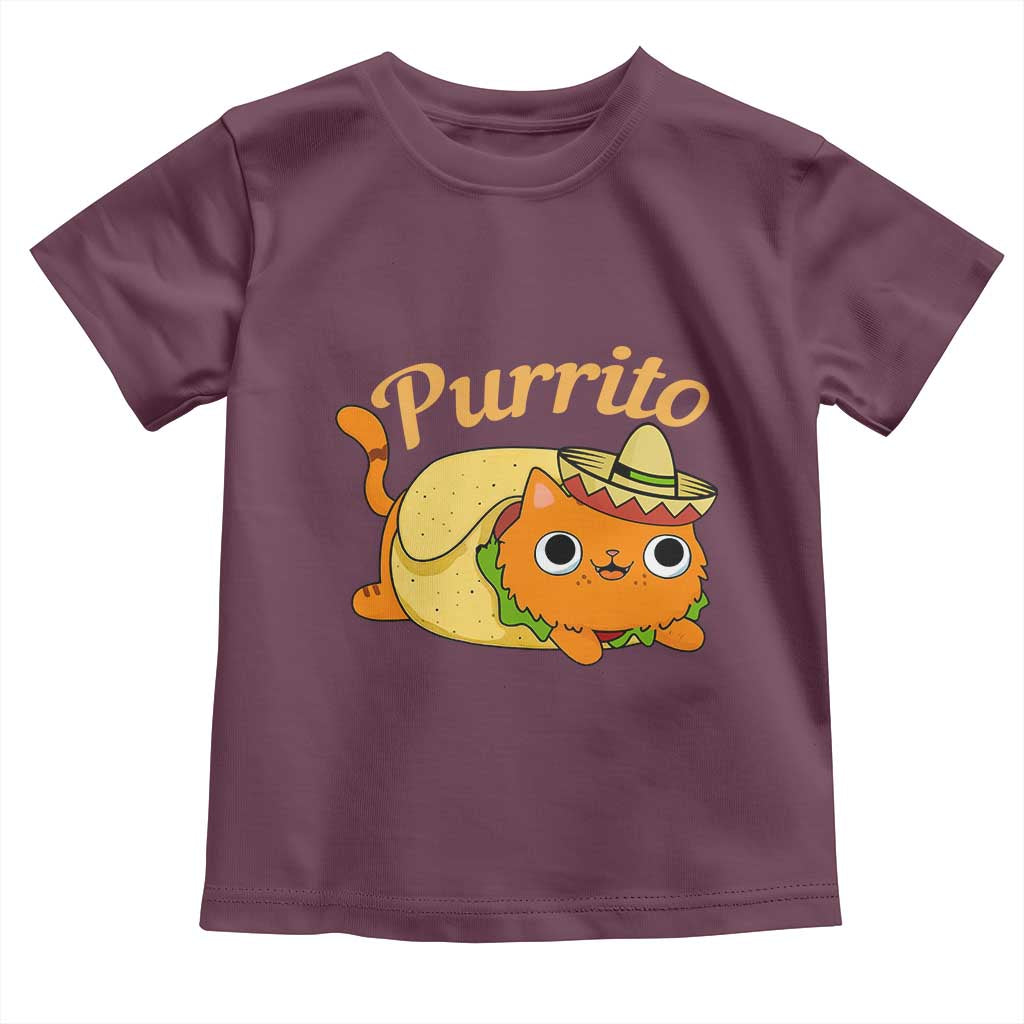 Funny Burrito Lover Gift Toddler T Shirt Purrito Cat - Wonder Print Shop
