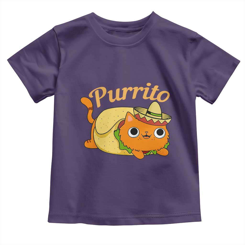 Funny Burrito Lover Gift Toddler T Shirt Purrito Cat - Wonder Print Shop