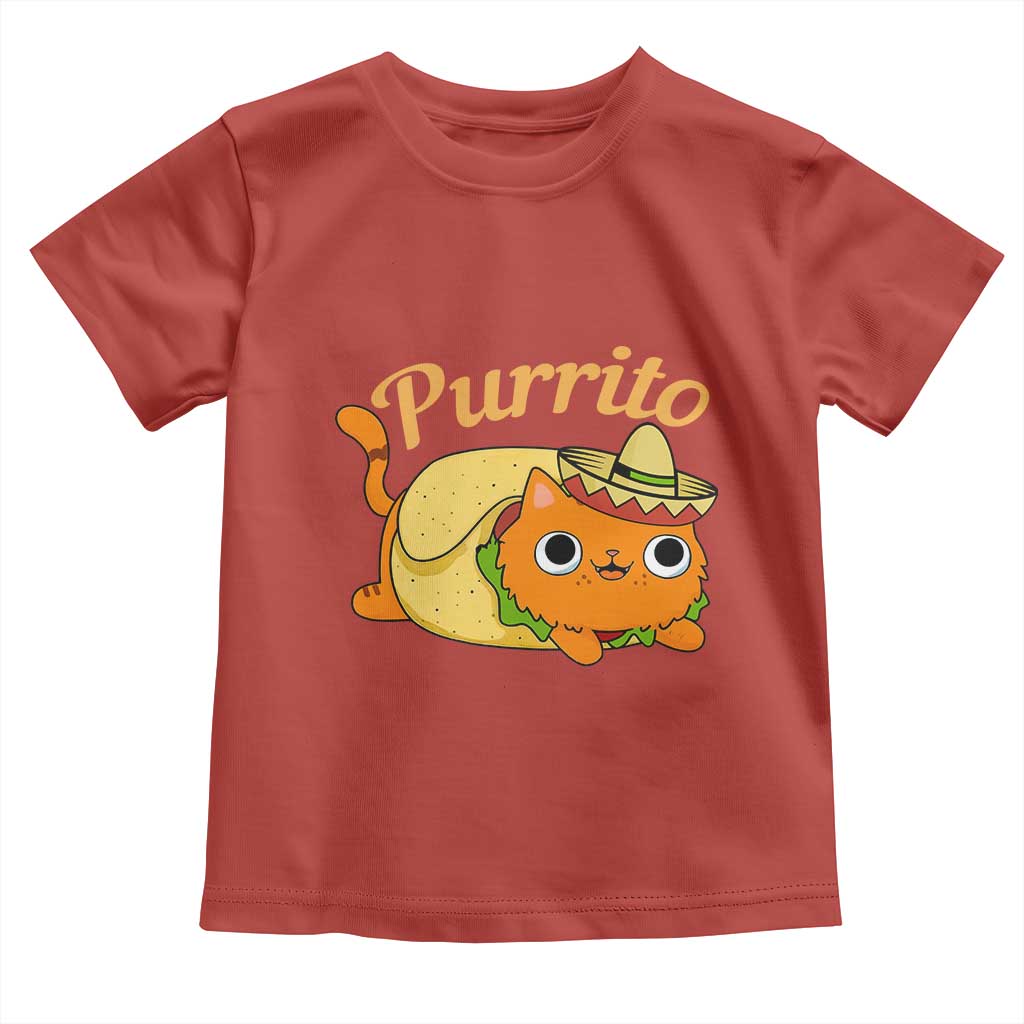 Funny Burrito Lover Gift Toddler T Shirt Purrito Cat - Wonder Print Shop