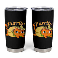 Funny Burrito Lover Gift Tumbler Cup Purrito Cat