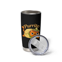Funny Burrito Lover Gift Tumbler Cup Purrito Cat