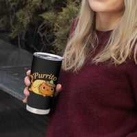 Funny Burrito Lover Gift Tumbler Cup Purrito Cat