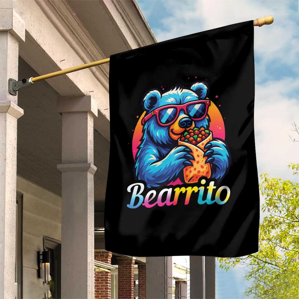 Mexican Food Lover Gift Garden Flag Funny Bearrito - Wonder Print Shop