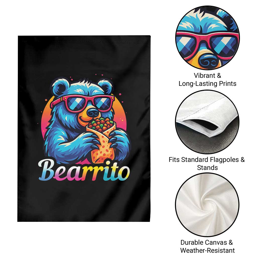 Mexican Food Lover Gift Garden Flag Funny Bearrito - Wonder Print Shop
