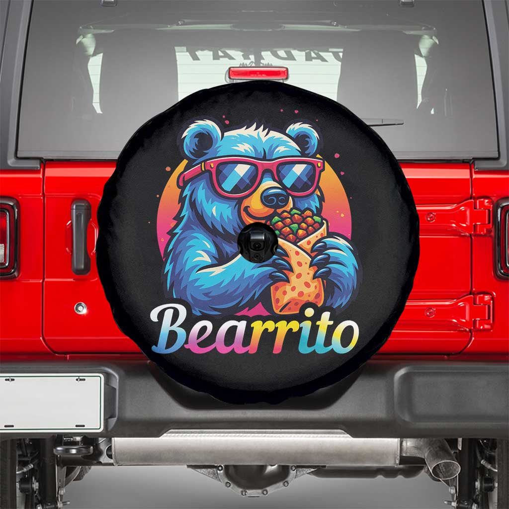 Mexican Food Lover Gift Spare Tire Cover Funny Bearrito - Wonder Print Shop