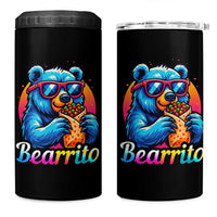 Mexican Food Lover Gift 4 in 1 Can Cooler Tumbler Funny Bearrito