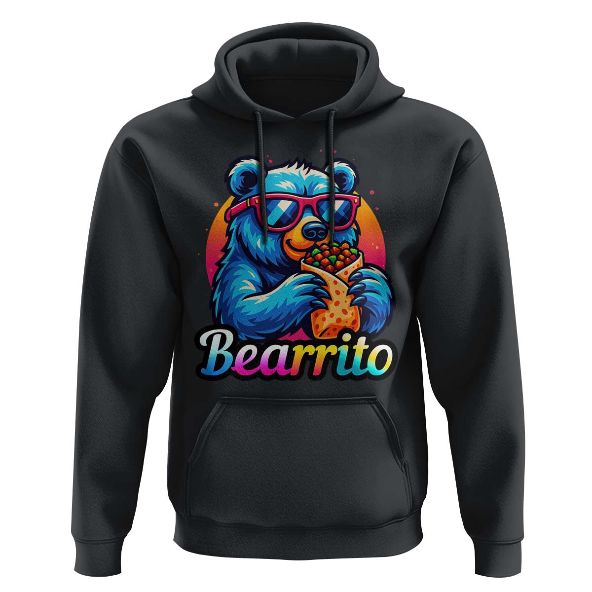 Mexican Food Lover Gift Hoodie Funny Bearrito - Wonder Print Shop