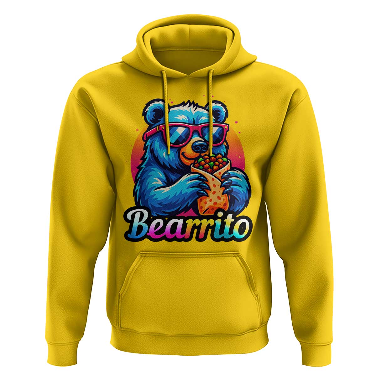Mexican Food Lover Gift Hoodie Funny Bearrito - Wonder Print Shop