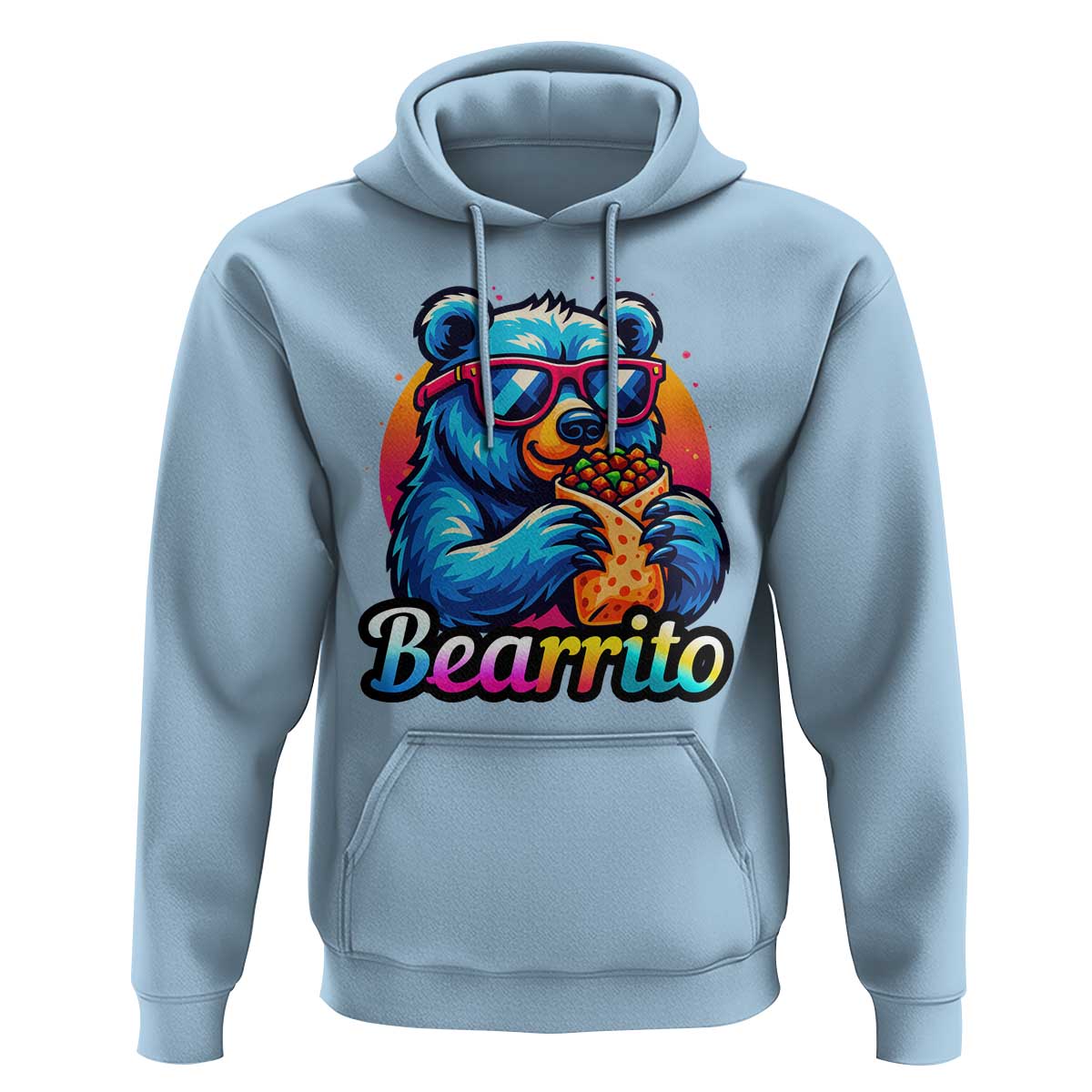 Mexican Food Lover Gift Hoodie Funny Bearrito - Wonder Print Shop