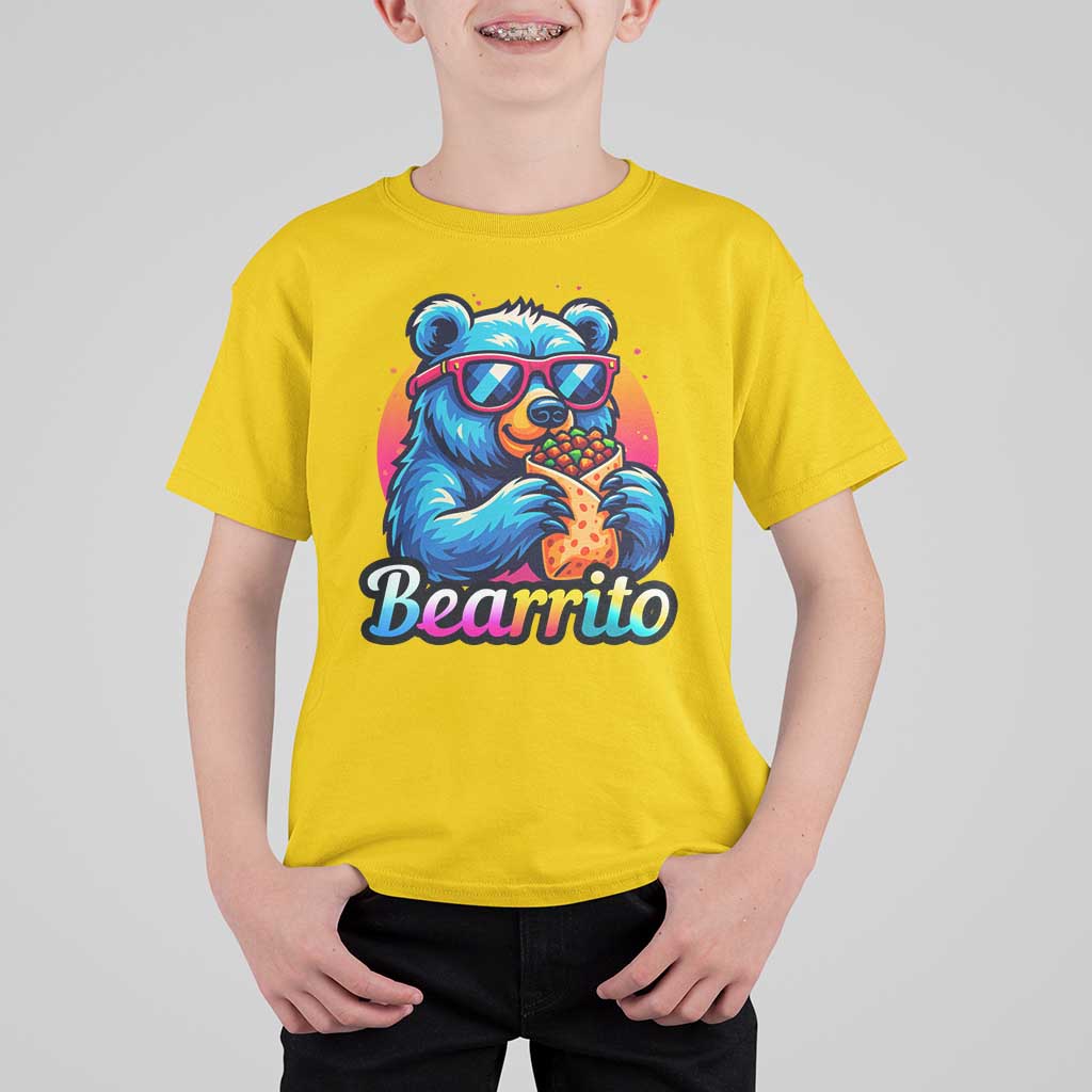 Mexican Food Lover Gift T Shirt For Kid Funny Bearrito - Wonder Print Shop