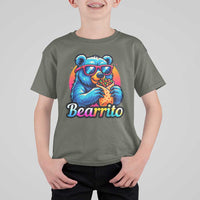 Mexican Food Lover Gift T Shirt For Kid Funny Bearrito - Wonder Print Shop