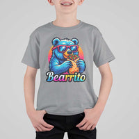Mexican Food Lover Gift T Shirt For Kid Funny Bearrito - Wonder Print Shop