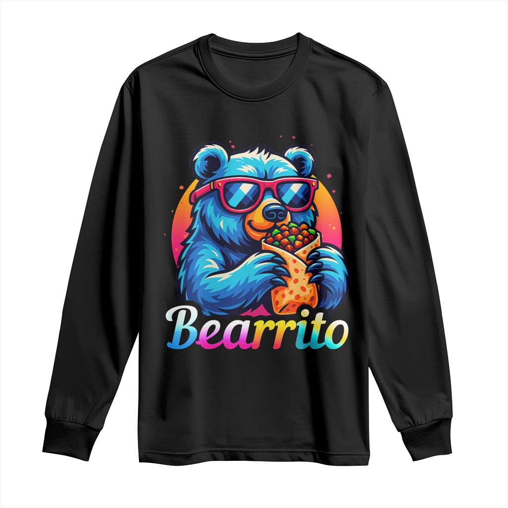 Mexican Food Lover Gift Long Sleeve Shirt Funny Bearrito - Wonder Print Shop