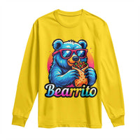 Mexican Food Lover Gift Long Sleeve Shirt Funny Bearrito - Wonder Print Shop