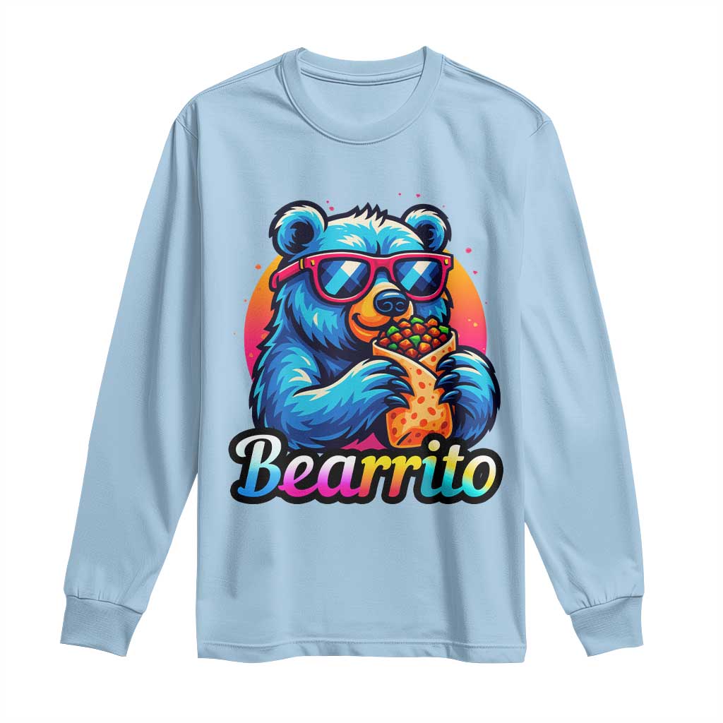 Mexican Food Lover Gift Long Sleeve Shirt Funny Bearrito - Wonder Print Shop