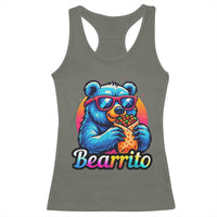 Mexican Food Lover Gift Racerback Tank Top Funny Bearrito - Wonder Print Shop