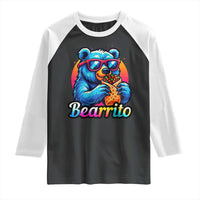 Mexican Food Lover Gift Raglan Shirt Funny Bearrito - Wonder Print Shop