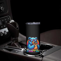 Mexican Food Lover Gift Skinny Tumbler Funny Bearrito