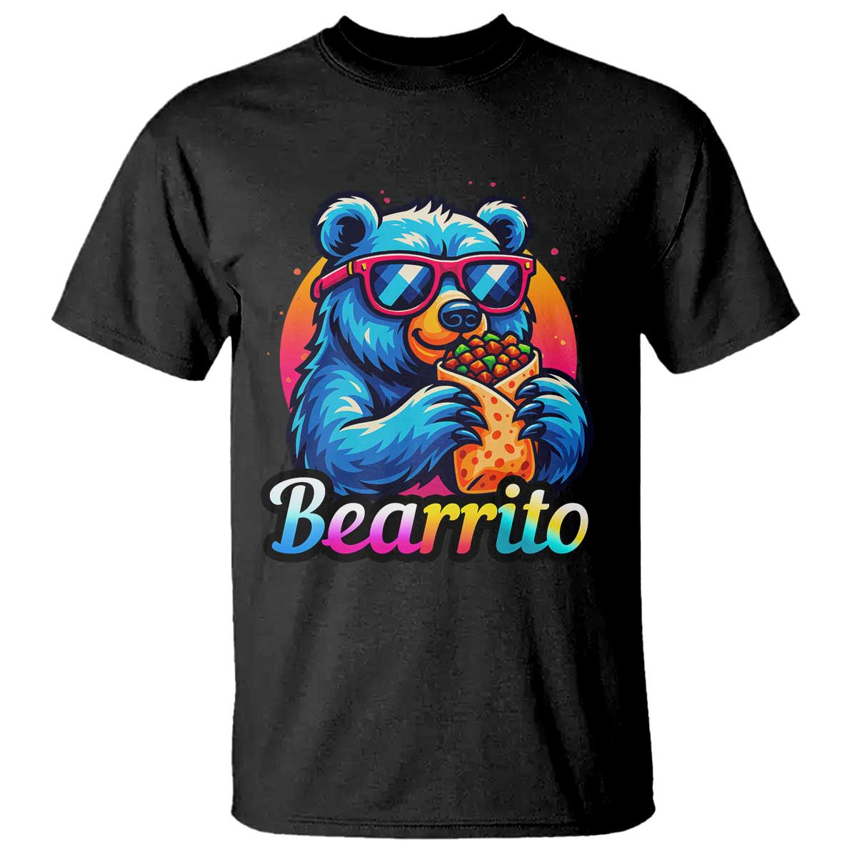 Mexican Food Lover Gift T Shirt Funny Bearrito - Wonder Print Shop