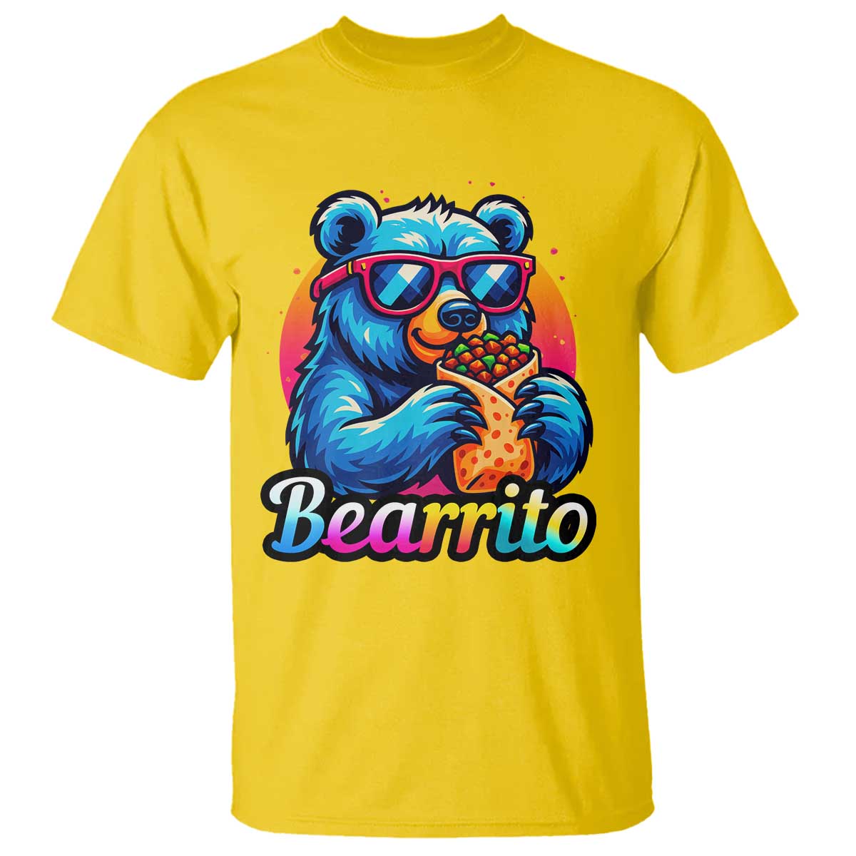 Mexican Food Lover Gift T Shirt Funny Bearrito - Wonder Print Shop