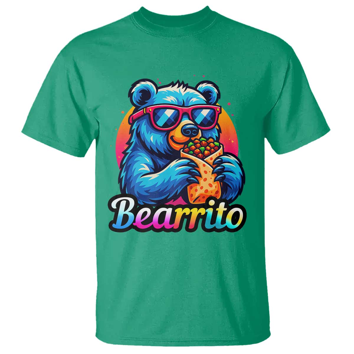 Mexican Food Lover Gift T Shirt Funny Bearrito - Wonder Print Shop