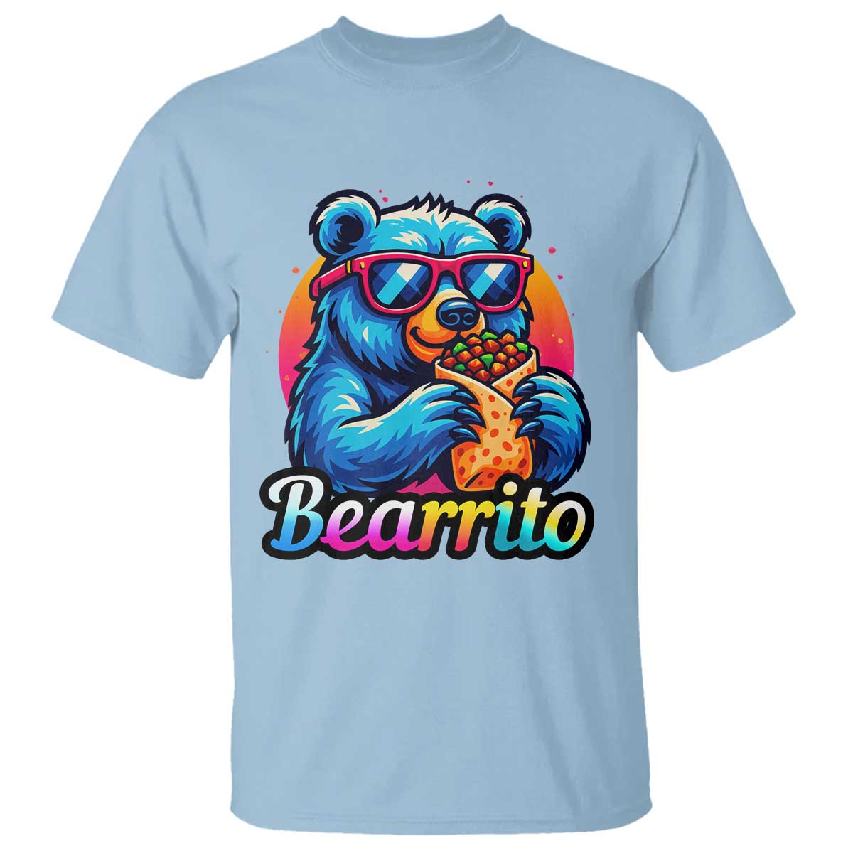 Mexican Food Lover Gift T Shirt Funny Bearrito - Wonder Print Shop