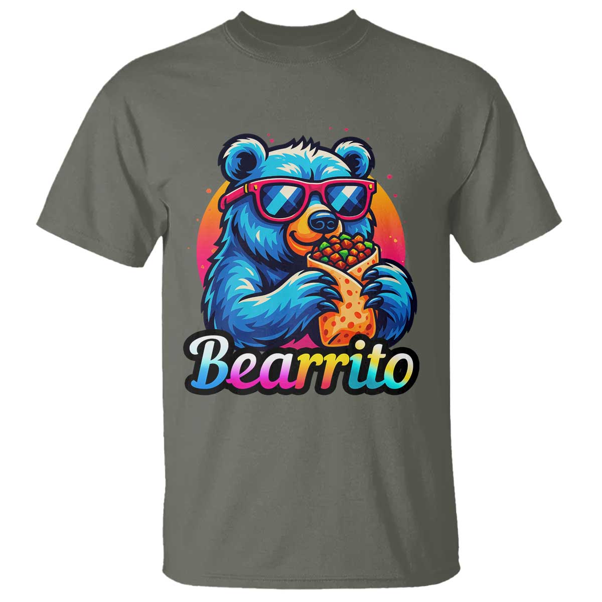 Mexican Food Lover Gift T Shirt Funny Bearrito - Wonder Print Shop