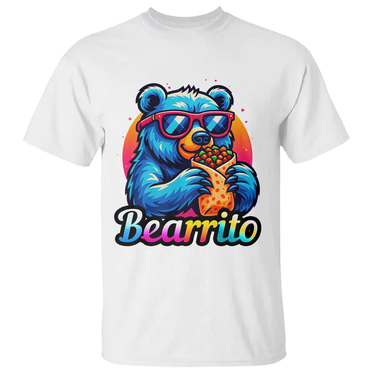 Mexican Food Lover Gift T Shirt Funny Bearrito - Wonder Print Shop