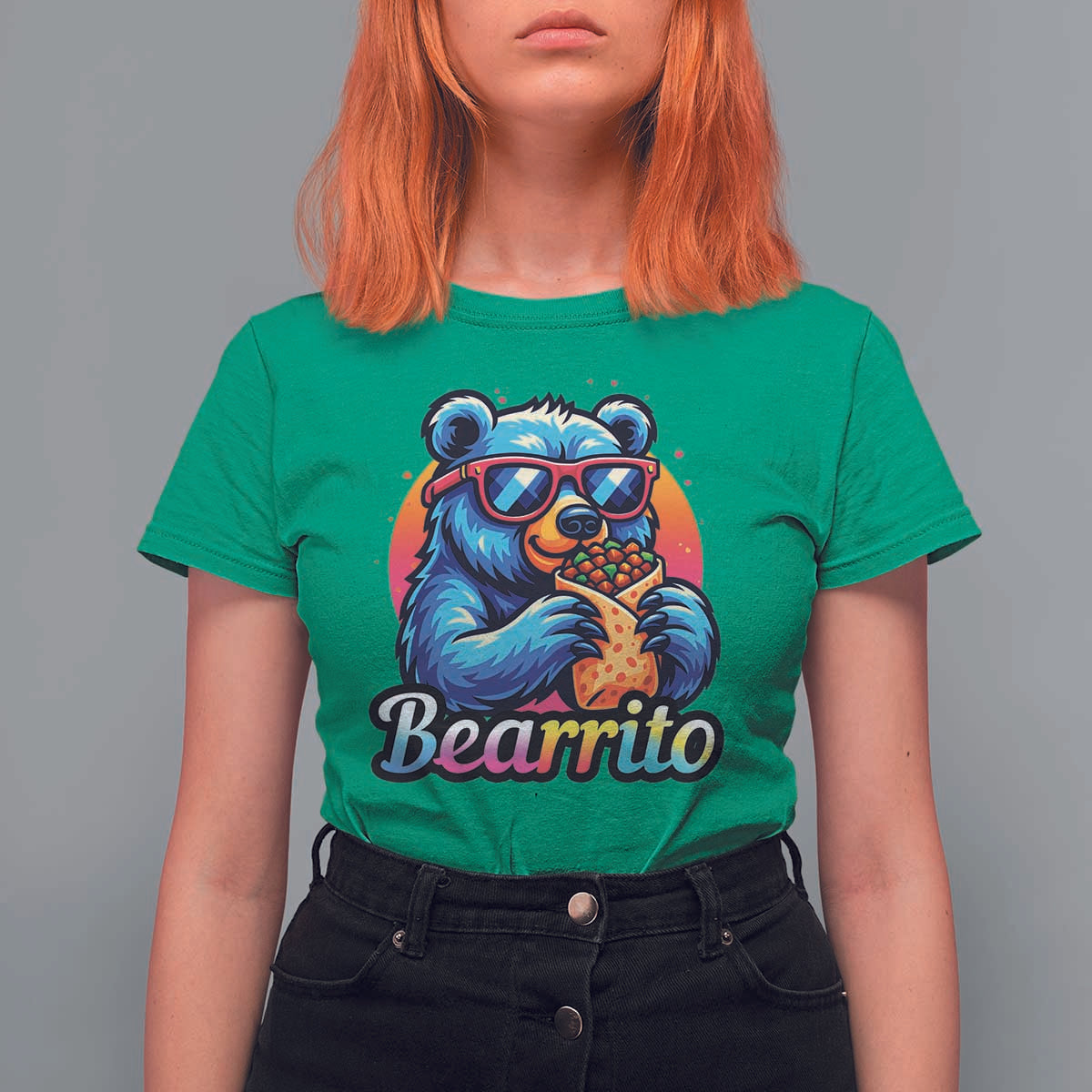 Mexican Food Lover Gift T Shirt For Women Funny Bearrito - Wonder Print Shop