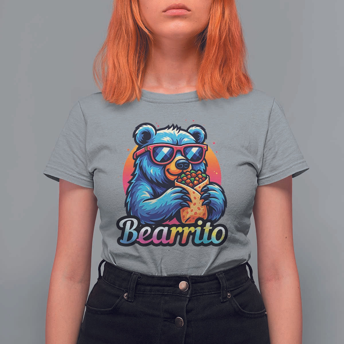Mexican Food Lover Gift T Shirt For Women Funny Bearrito - Wonder Print Shop