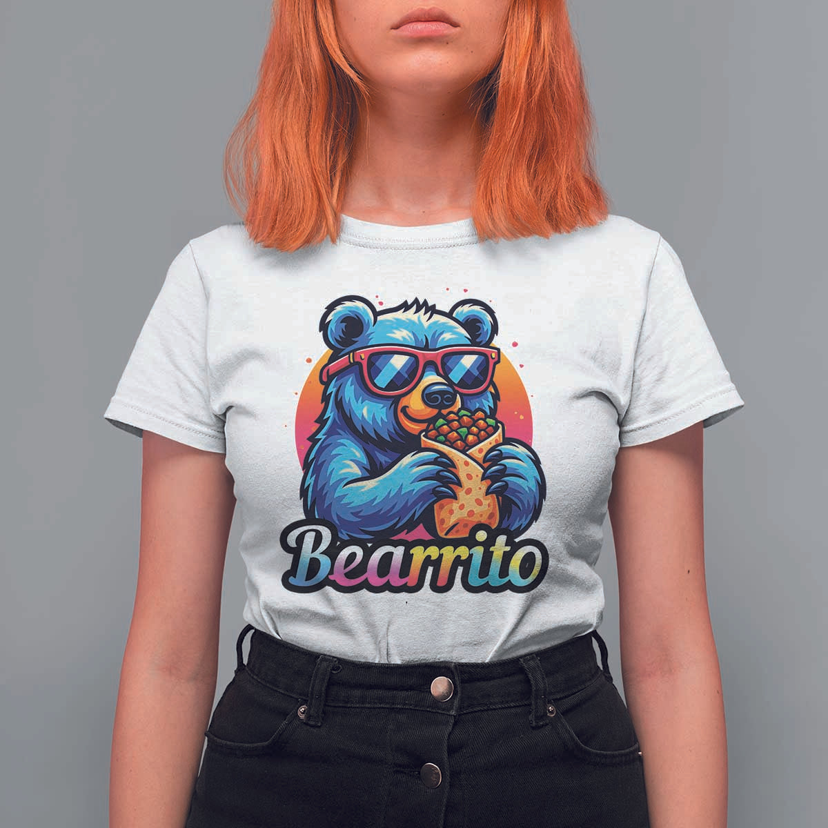 Mexican Food Lover Gift T Shirt For Women Funny Bearrito - Wonder Print Shop